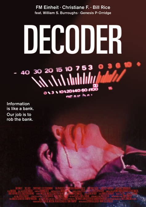 Decoder (1984) film online,Muscha,FM Einheit,William Rice,Christiane Felscherinow,Britzhold Baron De Belle